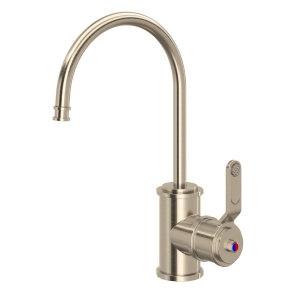 Perrin & Rowe U.1833HT-STN-2 Armstrong C-Spout Filter Faucet Kitchen, 0.5 gpm Flow Rate, Nickel