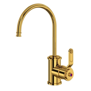 Perrin & Rowe U.1833HT-ULB-2 Armstrong C-Spout Filter Faucet Kitchen, 1.2 gpm Flow Rate, Brass