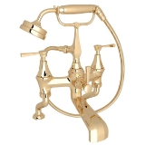 Perrin & Rowe® U.3100LS/1-EG Deco™ Exposed Deck Mount Tub Filler, English Gold
