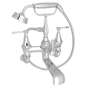 Perrin & Rowe® U.3110LS/1-APC Deco™ Exposed Wall Mount Tub Filler, Polished Chrome