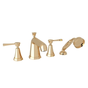 Perrin & Rowe® U.3152LS-EG Deco™ 4-Hole Deck Mount Tub Filler, English Gold