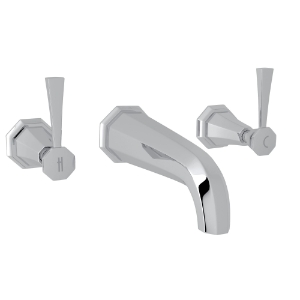 Perrin & Rowe® U.3170LS-APC/TO-2 Deco™ Wall Mount Lavatory Faucet Trim, Polished Chrome