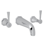 Perrin & Rowe® U.3170LS-APC/TO-2 Deco™ Wall Mount Lavatory Faucet Trim, Polished Chrome