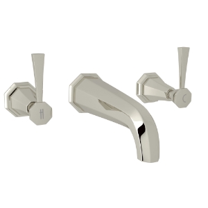 Perrin & Rowe® U.3170LS-PN/TO-2 Deco™ Wall Mount Lavatory Faucet Trim, Polished Nickel