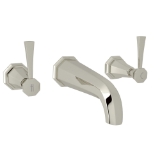 Perrin & Rowe® U.3170LS-PN/TO-2 Deco™ Wall Mount Lavatory Faucet Trim, Polished Nickel