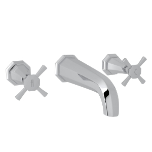 Perrin & Rowe® U.3171X-APC/TO-2 Deco™ Wall Mount Lavatory Faucet Trim, Polished Chrome