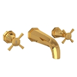 Perrin & Rowe® U.3171X-EG/TO-2 Deco™ Wall Mount Lavatory Faucet Trim, English Gold