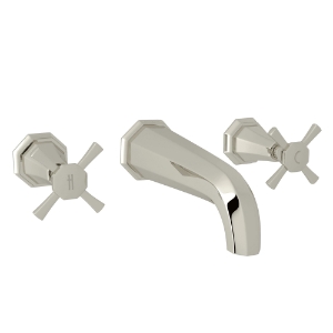 Perrin & Rowe® U.3171X-PN/TO-2 Deco™ Wall Mount Lavatory Faucet Trim, Polished Nickel