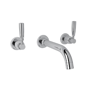 Perrin & Rowe® U.3321LS-APC/TO-2 Holborn™ Wall Mount Lavatory Faucet Trim, Polished Chrome