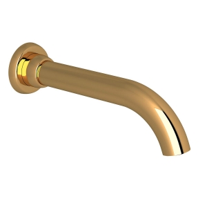 Perrin & Rowe® U.3330ULB Transitional Wall Mount Tub Spout, Unlacquered Brass