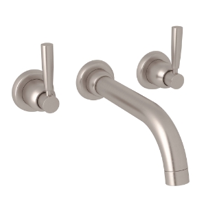 Perrin & Rowe® U.3331LS-STN/TO Holborn™ Wall Mount Tub Filler Trim, Satin Nickel