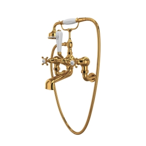 Perrin & Rowe® U.3511X/1-EG Traditional Exposed Wall Mount Tub Filler, English Gold