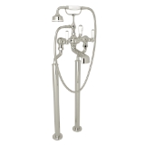 Perrin & Rowe U.3520L/1-PN Edwardian Tub Filler, 9 gpm Flow Rate, Satin Nickel