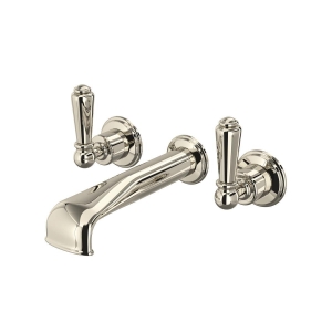 Perrin & Rowe® U.3580L-PN/TO Edwardian™ Wall Mount Tub Filler Trim With U-Spout, Polished Nickel