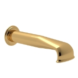 Perrin & Rowe® U.3585ULB Edwardian™ Wall Mount Tub Spout With U-Spout, Unlacquered Brass