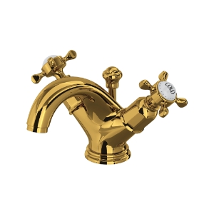 Perrin & Rowe® U.3626X-ULB-2 Edwardian™ Two Handle Lavatory Faucet, Unlacquered Brass