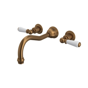 Perrin & Rowe® U.3780L-EB/TO Edwardian™ Wall Mount Tub Filler Trim With Column Spout, English Bronze