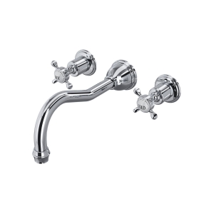 Perrin & Rowe® U.3781X-APC/TO Edwardian™ Wall Mount Tub Filler Trim With Column Spout, Polished Chrome