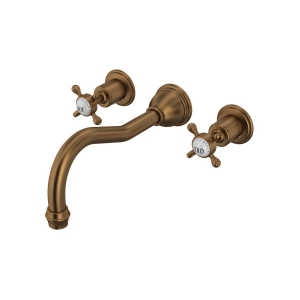 Perrin & Rowe® U.3781X-EB/TO Edwardian™ Wall Mount Tub Filler Trim With Column Spout, English Bronze