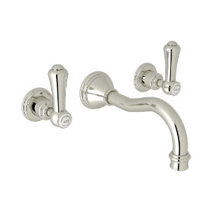 Perrin & Rowe® U.3793LSP-PN/TO-2 Georgian Era™ Wall Mount Lavatory Faucet Trim, Polished Nickel