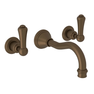 Perrin & Rowe® U.3793LS-EB/TO-2 Georgian Era™ Wall Mount Lavatory Faucet Trim, English Bronze