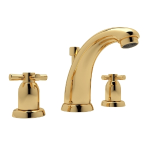 Perrin & Rowe® U.3861X-EG-2 Holborn™ Widespread Lavatory Faucet, English Gold
