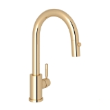 Perrin & Rowe® U.4043EG-2 Food Prep Faucet Single Hole, Holborn, English Gold, 1.8 gpm Flow Rate