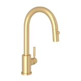 Perrin & Rowe® U.4043SEG-2 Food Prep Faucet Single Hole, Holborn, Satin English Gold, 1.8 gpm Flow Rate