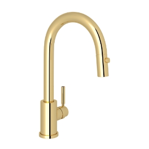 Perrin & Rowe® U.4043ULB-2 Food Prep Faucet Single Hole, Holborn, Unlacquered Brass, 1.8 gpm Flow Rate