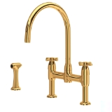 Perrin & Rowe® U.4272X-EG-2 Holborn Modern Kitchen Faucet, 1.8 gpm Flow Rate, English Gold