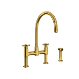 Perrin & Rowe® U.4272X-ULB-2 Holborn Kitchen Faucet, Unlacquered Brass