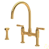 Perrin & Rowe® U.4273LS-EG-2 Holborn Modern Kitchen Faucet, 1.8 gpm Flow Rate, English Gold