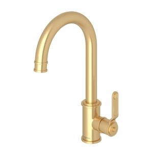 Perrin & Rowe® U.4513HT-SEG-2 Food Prep Faucet Single Hole, Armstrong, Satin English Gold, 1.8 gpm Flow Rate
