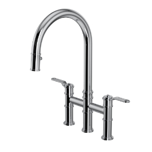 Perrin & Rowe® U.4549HT-APC-2 Armstrong Bridge Kitchen Faucet Edwardian Georgian, 16 gpm Flow Rate, Polished Chrome