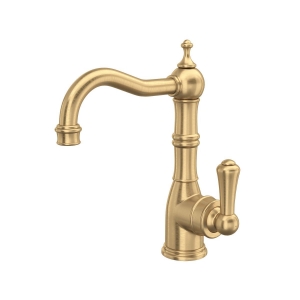 Perrin & Rowe® U.4739SEG-2 Food Prep Faucet Single Hole, Edwardian, Satin English Gold, 1 Handle, 1.8 gpm