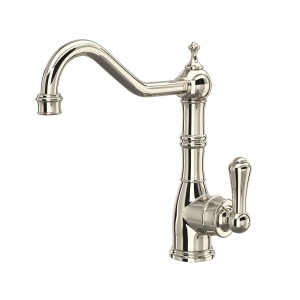 Perrin & Rowe® U.4741PN-2 Edwardian Kitchen Faucet Pulldown Single Trattoria, 16 gpm, Polished Nickel