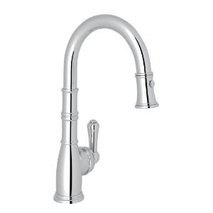 Perrin & Rowe® U.4743APC-2 Food Prep Faucet Single Hole, Georgian Era, Polished Chrome, 1.75 gpm