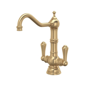 Perrin & Rowe® U.4759SEG-2 Food Prep Faucet Single Hole, Edwardian, Satin English Gold, 1.8 gpm Flow Rate