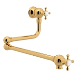 Perrin & Rowe® U.4798X-ULB-2 Traditional Pot Filler, Unlacquered Brass