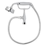 Perrin & Rowe U.5180APC Deco Handshower Hand Set Single-Function, 3 in Dia Shower Head, 1.8 gpm Flow Rate, Female x Male Connection, Chrome