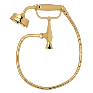 Perrin & Rowe U.5180EG Deco Handshower Hand Set Single-Function, 3 in Dia Shower Head, 1.8 gpm Flow Rate, Female x Male Connection, Gold