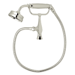 Perrin & Rowe U.5180PN Deco Handshower Hand Set Single-Function, 3 in Dia Shower Head, 1.8 gpm Flow Rate, Female x Male Connection, Nickel