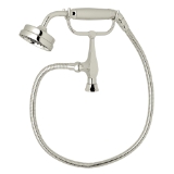 Perrin & Rowe U.5180PN Deco Handshower Hand Set Single-Function, 3 in Dia Shower Head, 1.8 gpm Flow Rate, Female x Male Connection, Nickel