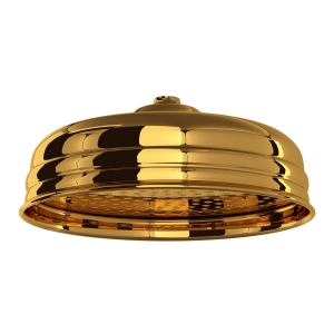 Perrin & Rowe® U.5204ULB 12" Rain Showerhead, Unlacquered Brass