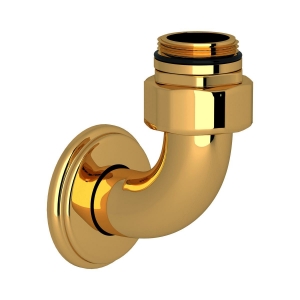 Perrin & Rowe® U.5398ULB Exposed Thermostatic Valve Bottom Return Elbow, Unlacquered Brass