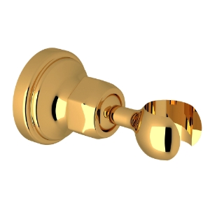 Perrin & Rowe® U.5544ULB Wall Mount Handshower Holder, Unlacquered Brass