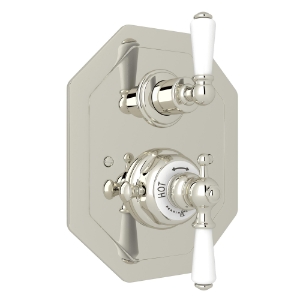 Perrin & Rowe® U.5555L-PN/TO Thermostatic Trim Plate Era, Polished Nickel