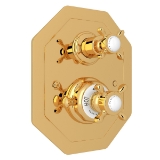 Perrin & Rowe® U.5556X-EG/TO Thermostatic Trim Plate Era, English Gold