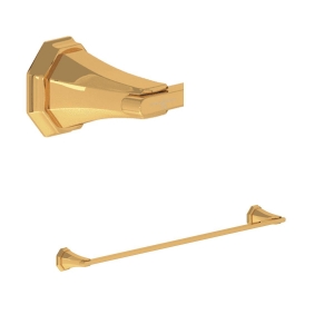 Perrin & Rowe® U.6141EG Deco™ 24" Towel Bar, English Gold