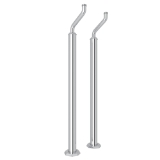 Perrin & Rowe® U.6180APC Deco™ Floor Pillar Legs, Polished Chrome